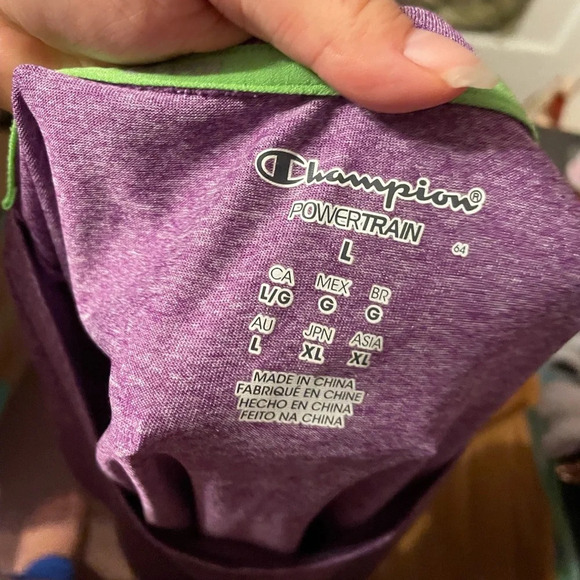 CHAMPION PURPLE POWERTRAIN CREWNECK ACTIVE TEE - Picture 3 of 3